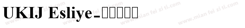 UKIJ Esliye字体转换